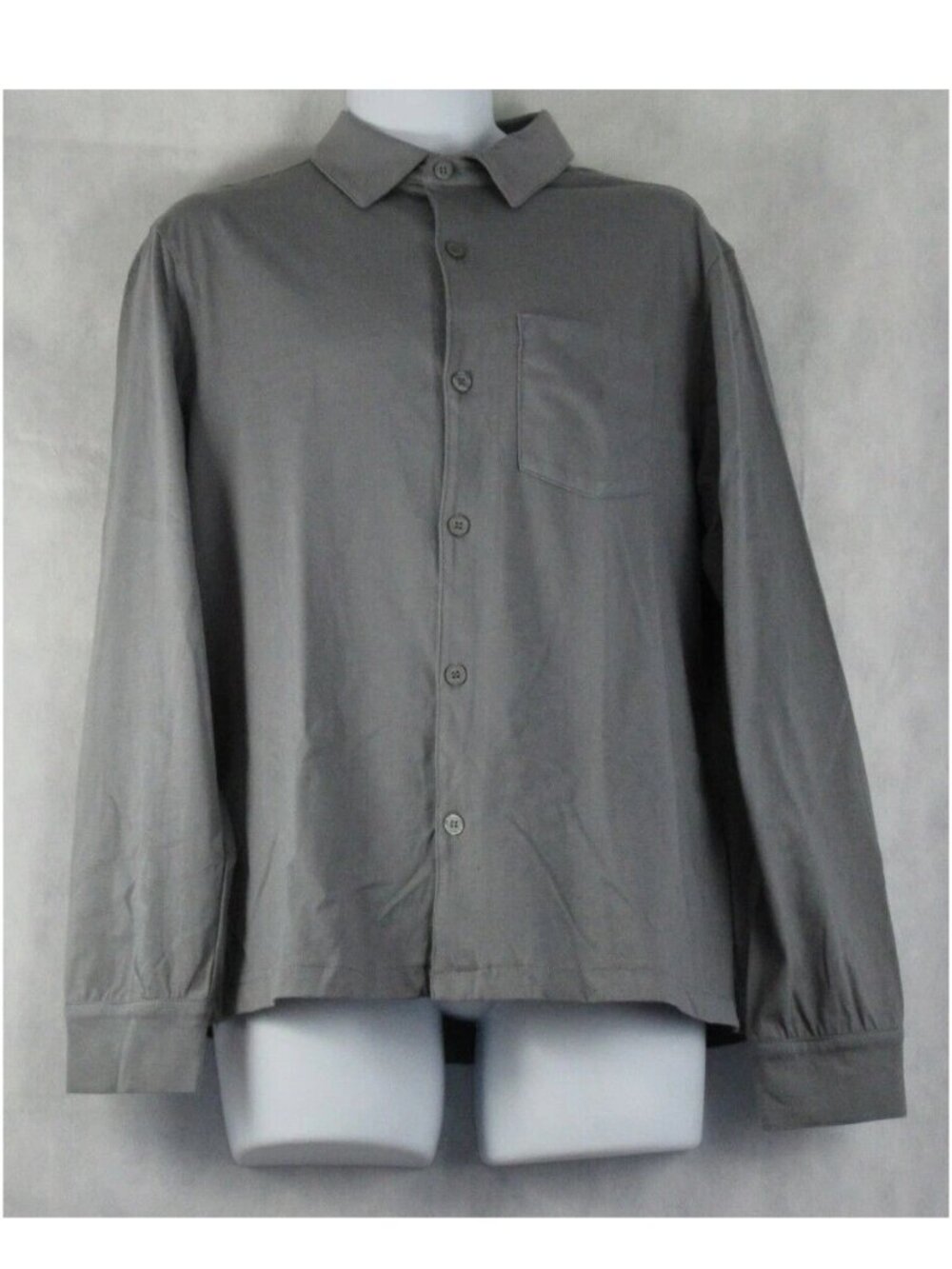 And Now This Men's Regular-Fit Solid Knit Button-Down Shirt, Dark Gray